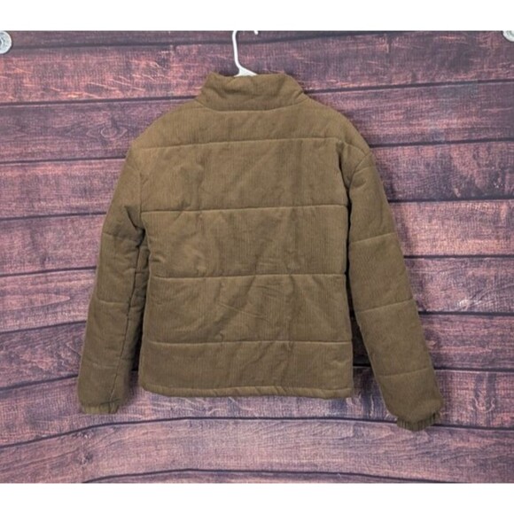 Reason Brand Corduroy Newport Brown Puffer Jacket Mens Size Medium - Picture 6 of 8
